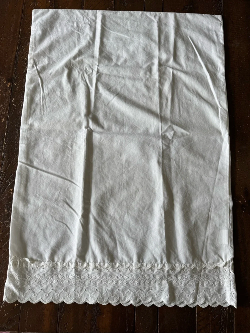 White Lace-Trim pillow cases-Classic Cotton